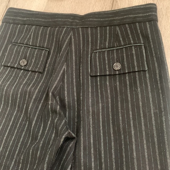 Missoni Wool wide casual career Trousers‎ in Black Pinstripe green size 8 - Picture 13 of 14